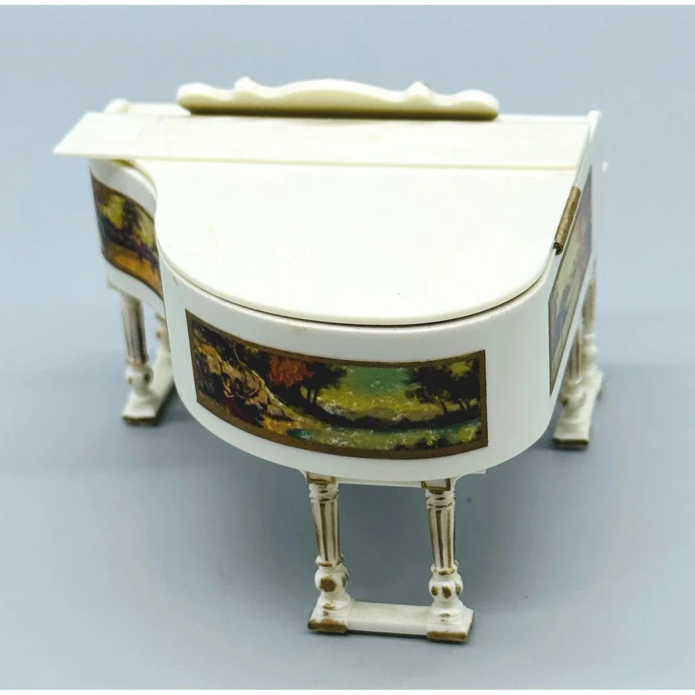 Ideal Petite Princess Dollhouse Furniture Grand Piano‎ Chairs Table Stool